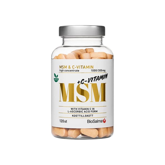 BioSalma MSM + C-vitamin, 120 tabletter