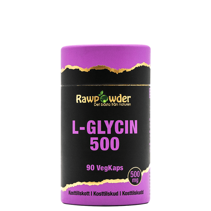 Rawpowder L-Glycin 500 mg, 90 kapslar