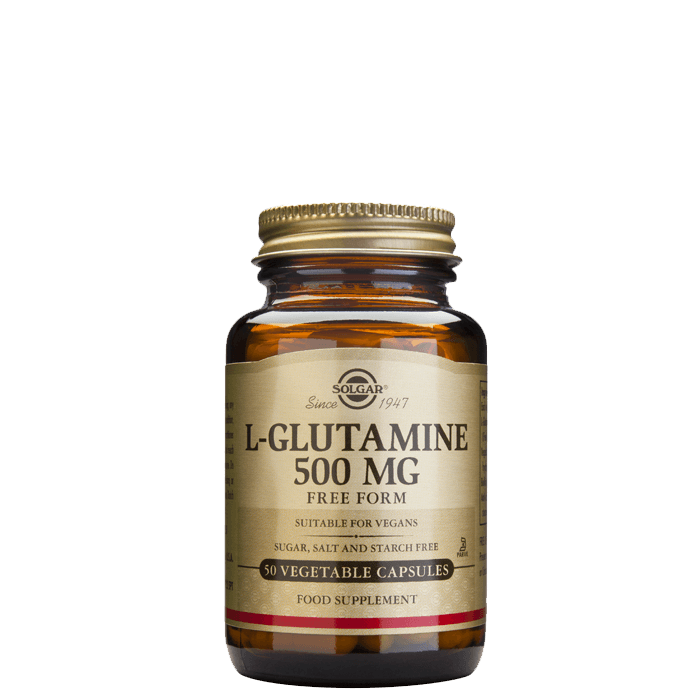 Solgar L-glutamin 500 mg, 50 kapslar