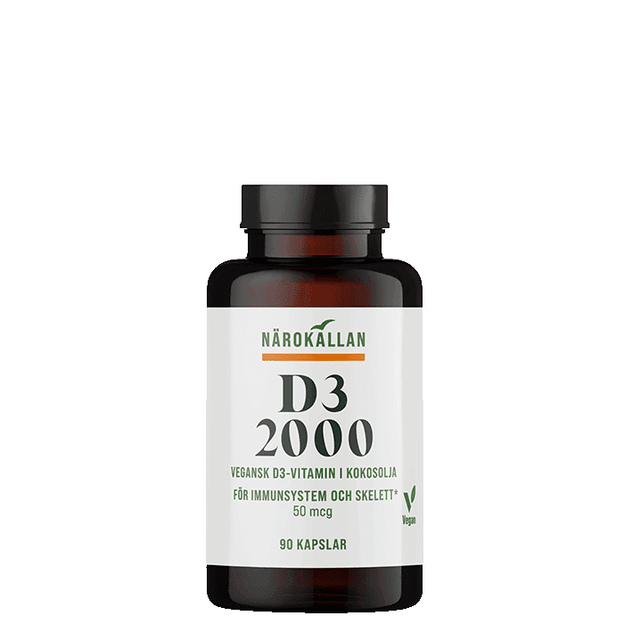 Närokällan D3 2000 Vegan, 90 kapslar