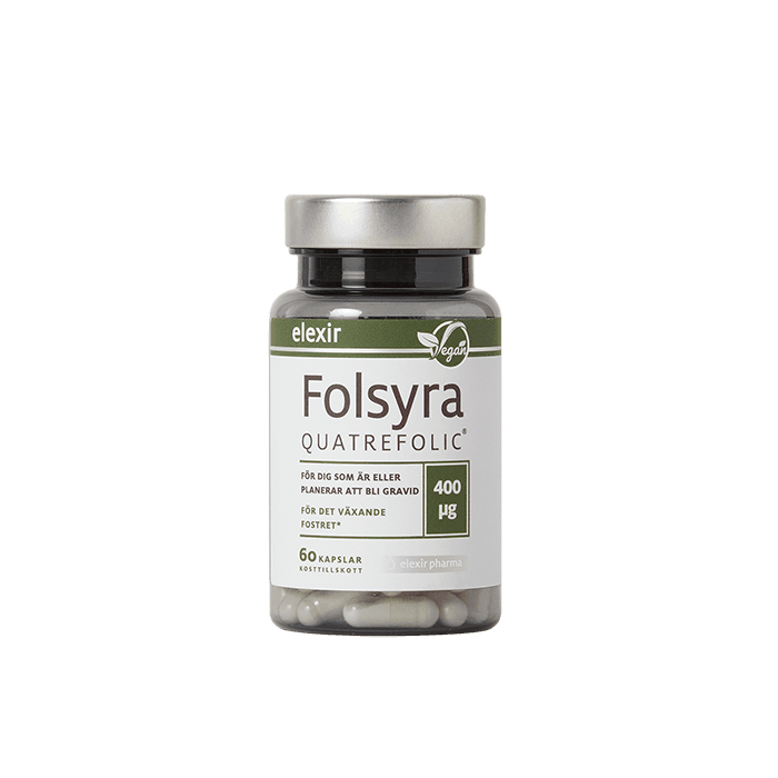Elexir Pharma Folsyra (Quatrefolic), 60 kapslar