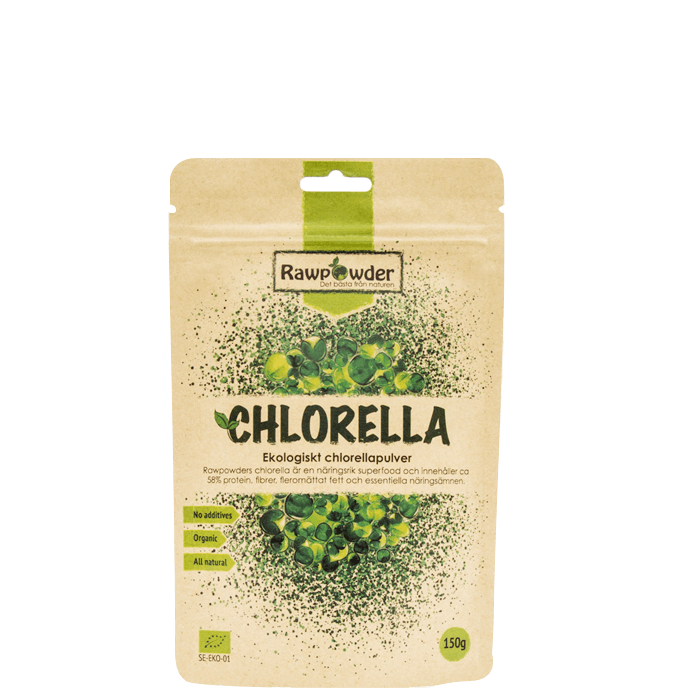 Rawpowder Ekologiskt chlorellapulver, 150 g