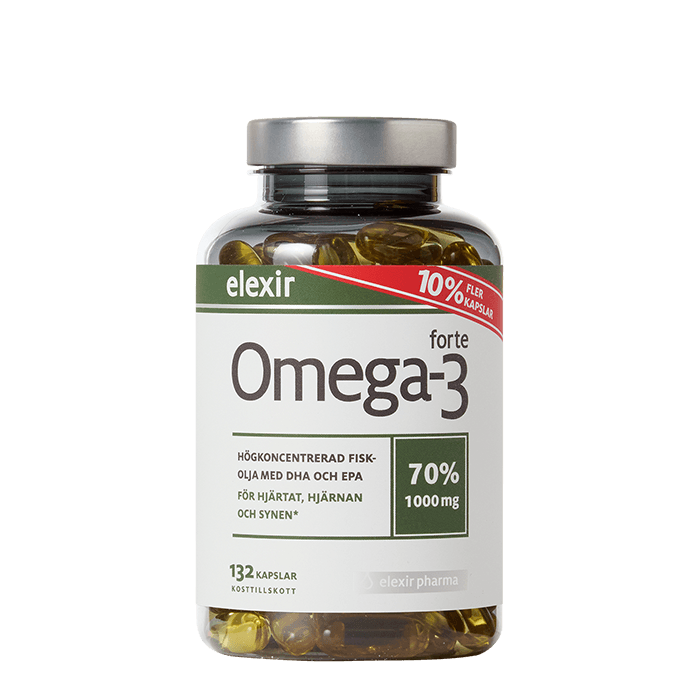 Elexir Pharma Omega-3 Forte 1000 mg, 132 kapslar