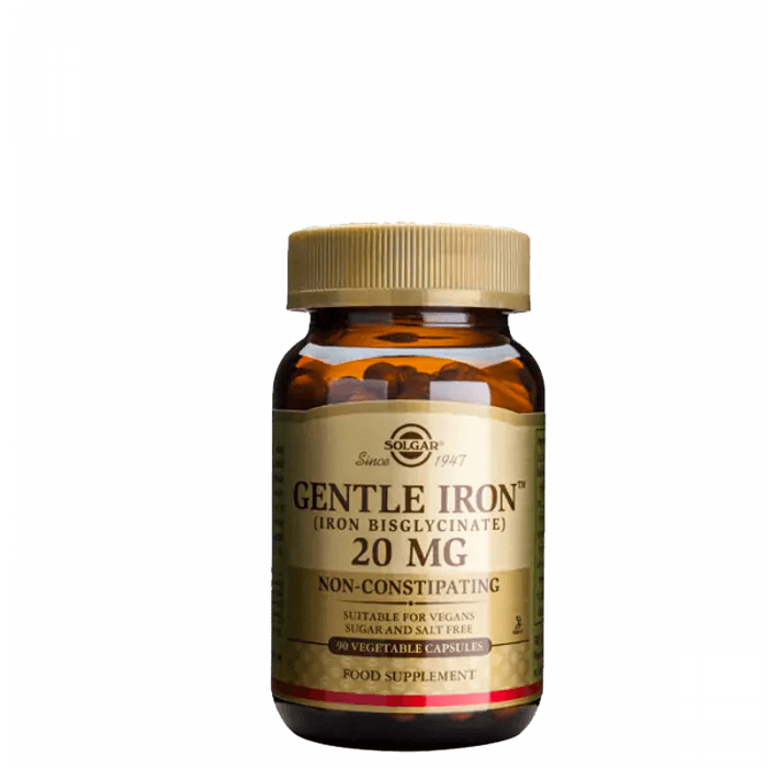 Solgar Gentle Iron 20 mg, 90 kapslar