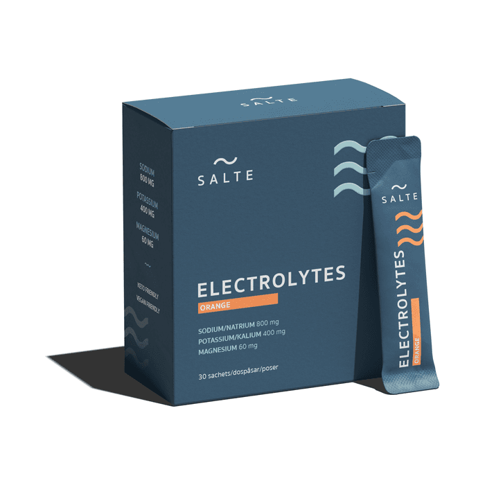 Salte Elektrolyter apelsin, 30 portionspåsar