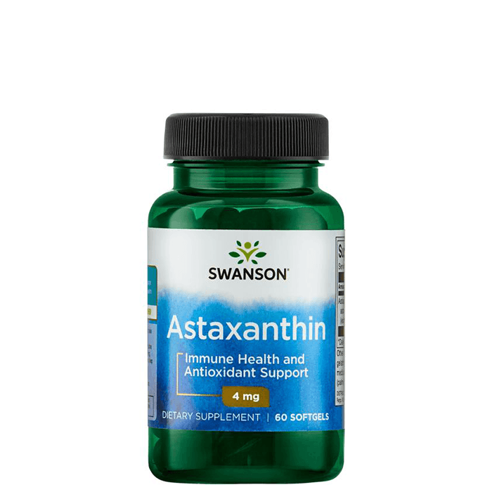 Swanson Astaxanthin 4 mg, 60 mjuka kapslar