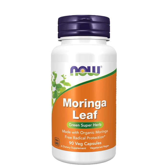 Now Foods Organic Moringa Leaf 400 mg, 90 kapslar