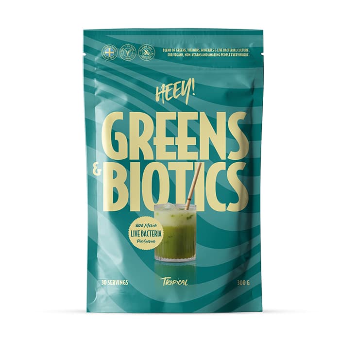 Heey! Greens & Biotics Superfood + Immune Booster Tropical, 300 g