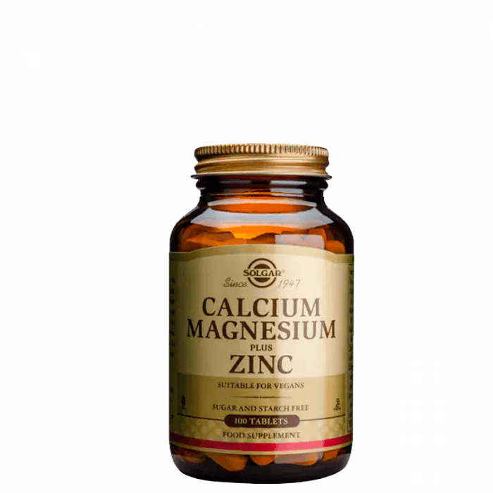 Solgar Calcium Magnesium Plus Zinc, 100 tabletter
