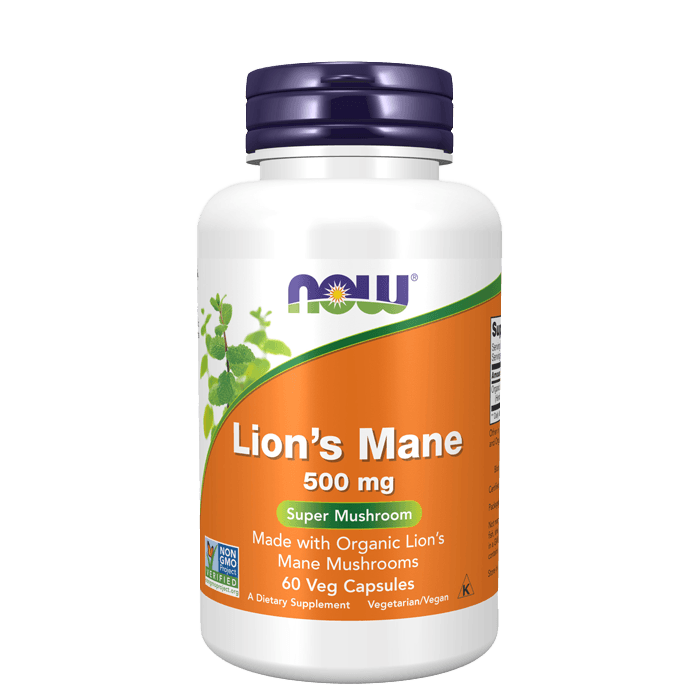 Now Foods Ekologisk Lions Mane svamp, 60 kapslar