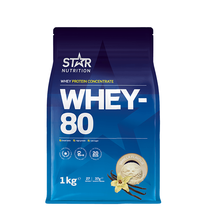 Star Nutrition Whey-80 vanilj, 1 kg