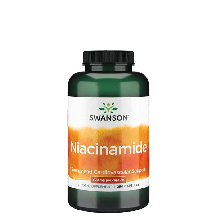 Swanson Niacinamide 500 mg, 250 kapslar