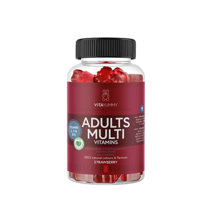 VitaYummy Adults Multi Jordgubb, 60 gummies