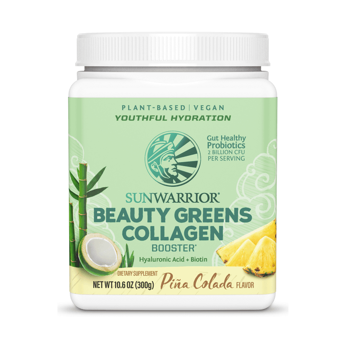 Sunwarrior Beauty Greens Collagen Booster Piña Colada, 300 g