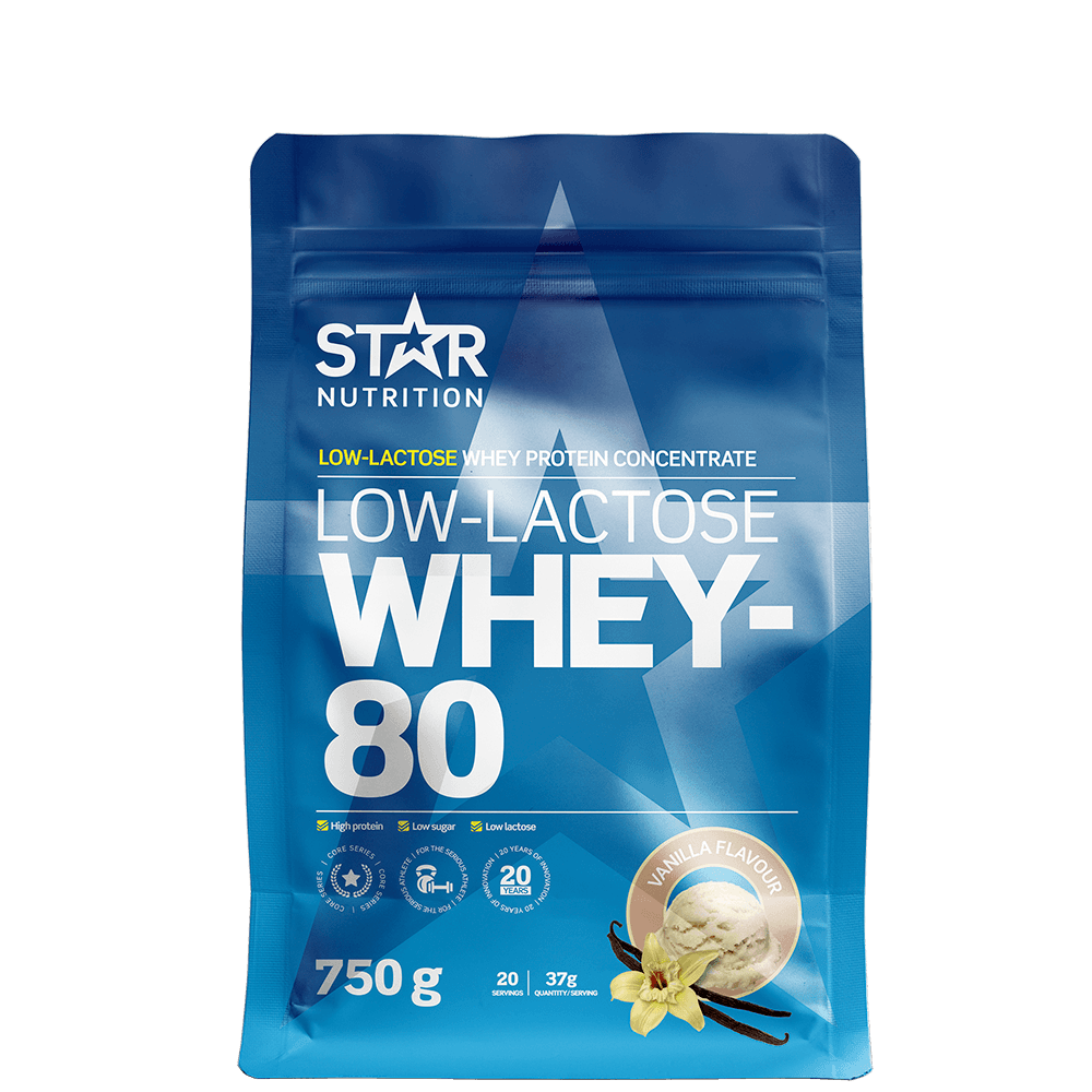 Star Nutrition Whey-80 Low Lactose vanilj, 750 g