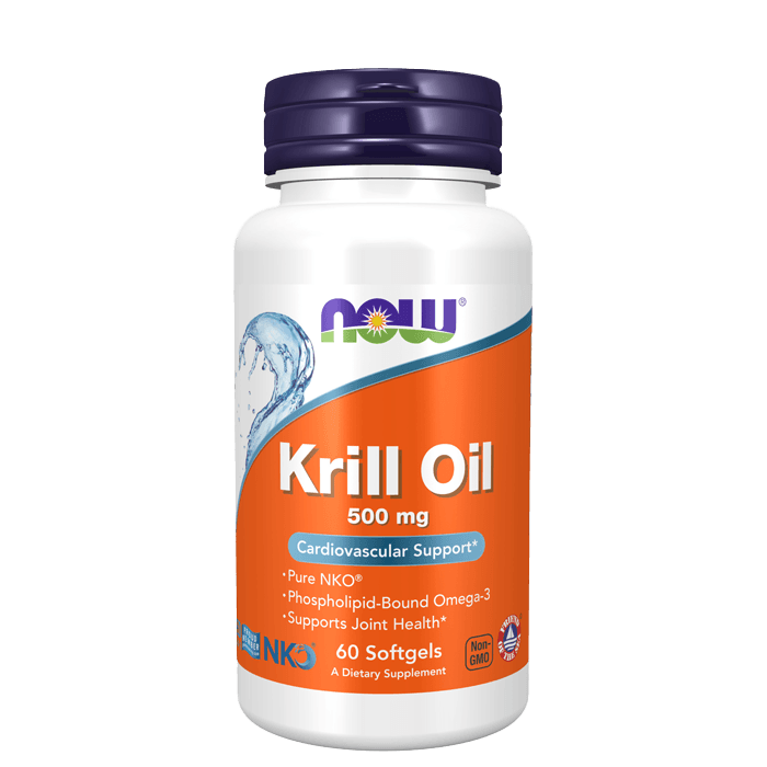 Now Foods Krillolja 500 mg, 60 kapslar