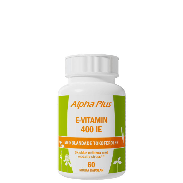Alpha Plus E-vitamin 400 IE, 60 mjuka kapslar