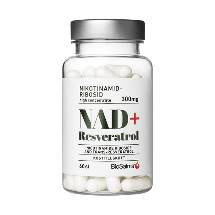 BioSalma NAD+ 300 mg + Resveratrol, 60 kapslar