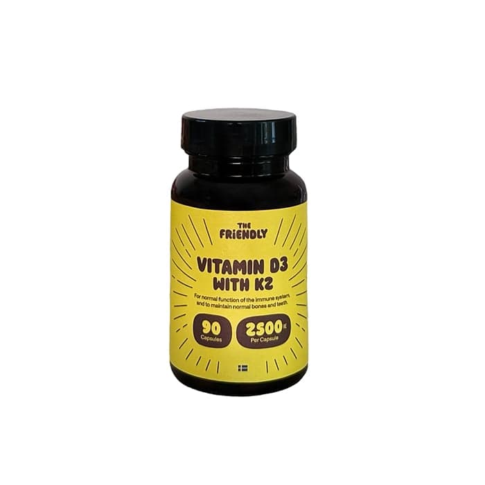The Friendly Fat Company Vitamin D + K2 2500 IE, 90 kapslar