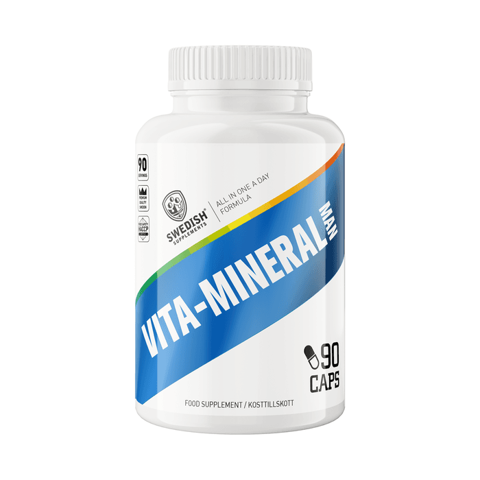 Swedish Supplements Vita-Mineral Man, 90 kapslar
