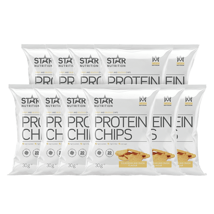 Star Nutrition Protein Chips Cheese & Onion, 10 x 30 g