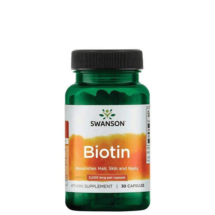 Swanson Biotin 5000 mcg, 30 kapslar